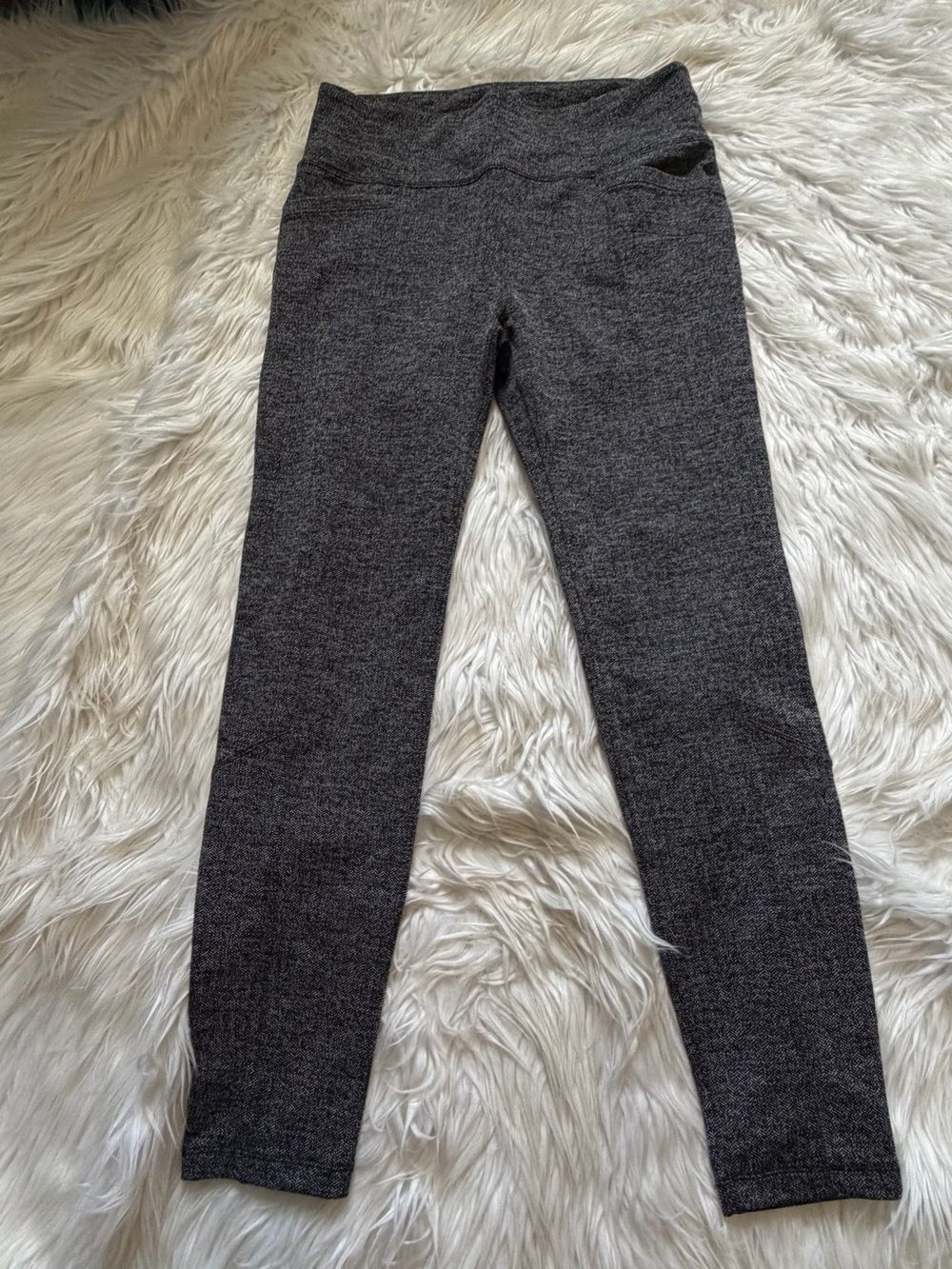 Athleta Metro High Waisted Herringbone Legging in Gray Women's Size Large